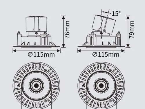 8W Lucia Series Trimless Dimmable LED downlight GHSMVC2005J295