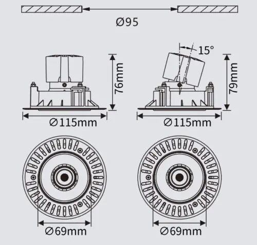 8W Lucia Series Trimless Dimmable LED downlight GHSMVC2005J295 - Image 2