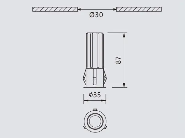 5W Ori Wash Dimmable LED downlight GHSMVC2002G130OP