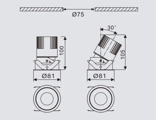 13W Phoebe Tunable Dimmable LED downlight GHSMVC2003A1-75-13W/HCL - Image 2