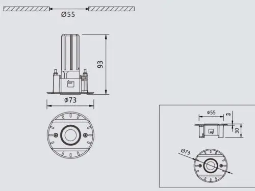 5W Cyrus Dimmable LED downlight GHSMVC2002G740/5