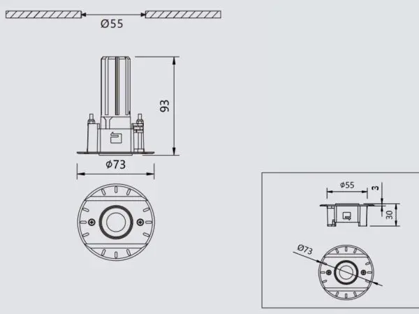 5W Cyrus Dimmable LED downlight GHSMVC2002G740/5