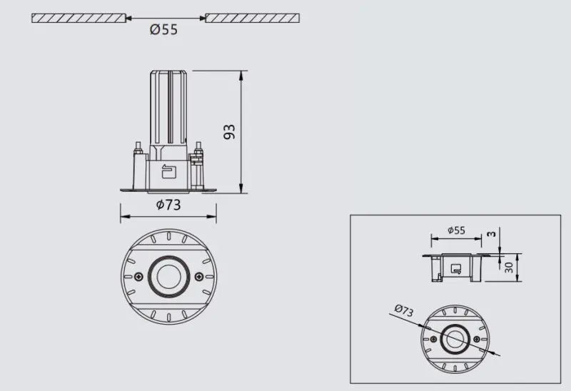5W Cyrus Dimmable LED downlight GHSMVC2002G740/5 - Image 2