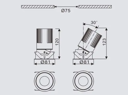 23W Phoebe Tunable Dimmable LED downlight GHSMVC2003A1-75-23W-HCL - Image 2