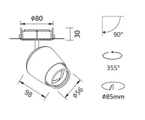 13W Appolo Dimmable LED Spotlight GHSMVC2001A13-OZ13 - Image 2