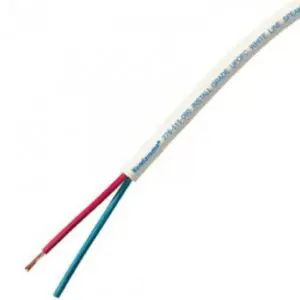Van Damme White Line 2x2.5mm Speaker LSZH 100M
