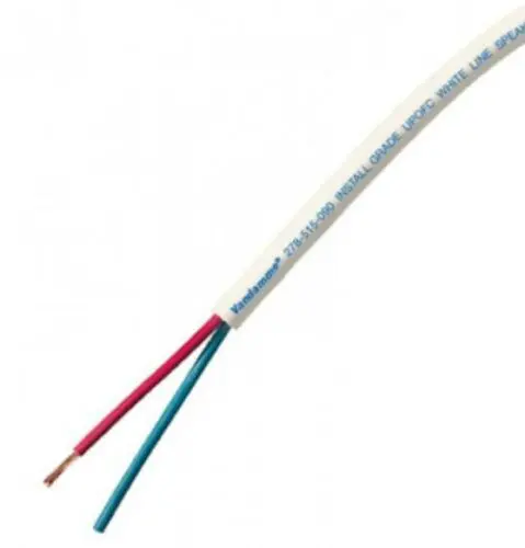 Van Damme White Line 2x0.75mm Speaker LSZH 100M