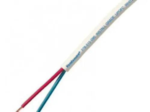 Van Damme White Line 2x0.75mm Speaker LSZH 100M