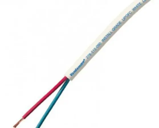 Van Damme White Line 2x0.75mm Speaker LSZH 100M