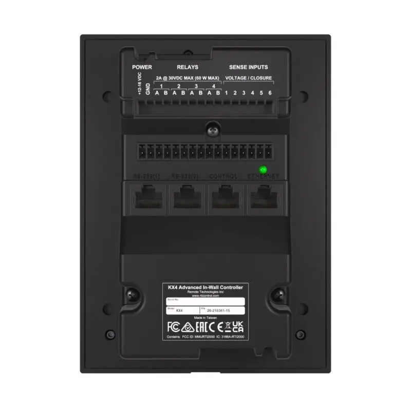 RTI Control KX4 4" Colour Touch Screen In-Wall Universal System Controller - Image 3