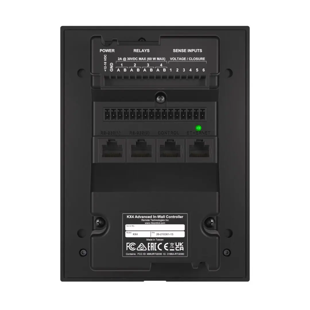 RTI Control KX4 4" Colour Touch Screen In-Wall Universal System Controller - Image 3