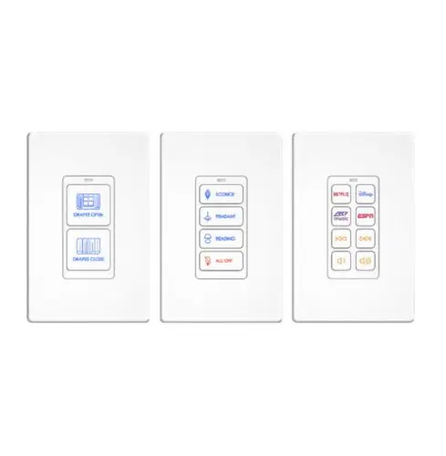 RTI Control KP 2/4/8 Button In-Wall PoE Keypad Controller