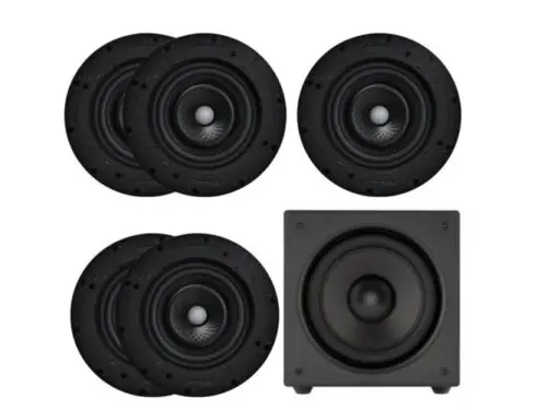 Sonance K1 In-Ceiling Cinema Bundle With VX66Rs Round Speakers and S10i Active Subwoofer: SET