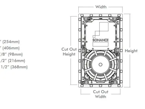 Sonance Visual Performance VP88 8" Three Way Rectangular Speaker: PAIR