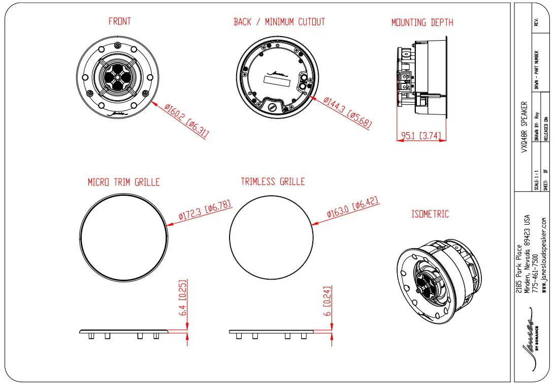 Sonance Visual Experience VXQ48 With QuadraTech 4" Round Speaker With Open Back: EACH - Image 2