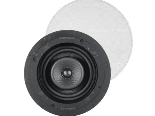 Sonance VX62R SST 6" Round Single Stereo Speaker With White Micro Trim Grille: EACH