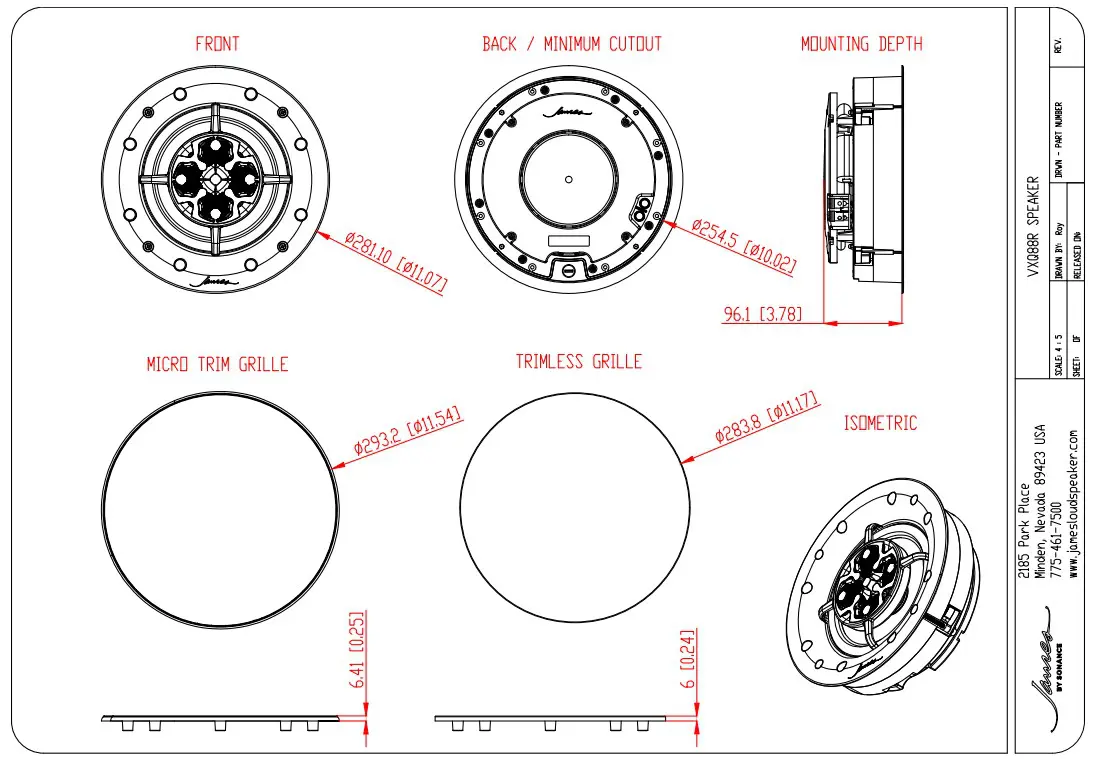 Sonance VXXT8RW Outdoor Extreme 8" Round Sub Woofer: EACH - Image 2