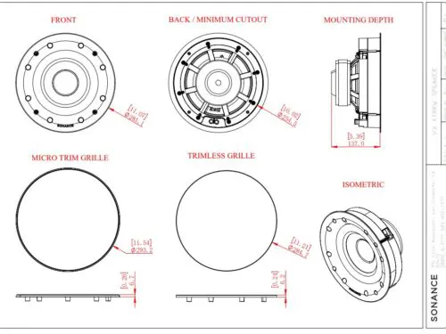Sonance VXXT10RW Outdoor Extreme 10" Round Sub Woofer: EACH