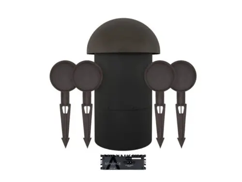 Sonance Patio 4.1 System With UA 2 125 DSP Amplifier and Ground Stakes: SET