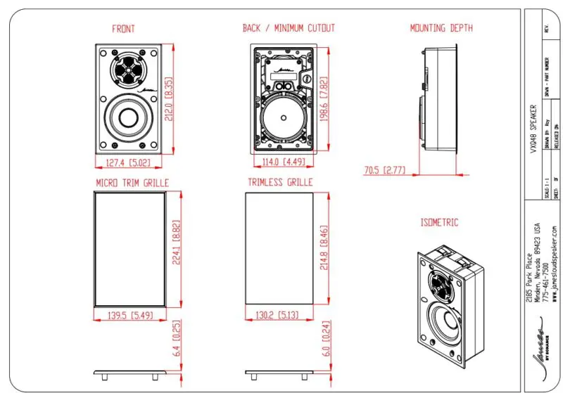 Sonance Visual Experience VXQ48 With QuadraTech Tweeter 4" Rectangular Speaker With Open Back: EACH - Image 2
