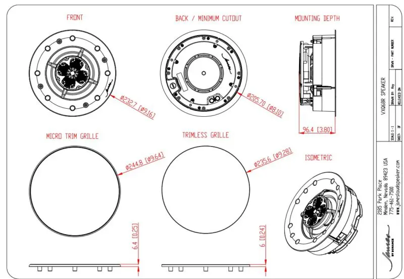 Sonance Visual Experience VXQ68R 6" Round Speaker With QuadraTech Tweeter With Open Back: EACH - Image 2
