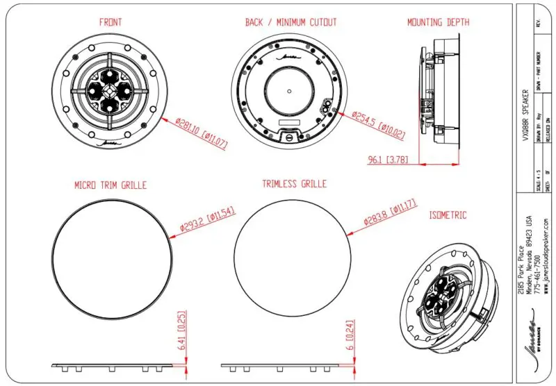 Sonance Visual Experience VXQ88R Round Speaker With QuadraTech Tweeter With Open Back: EACH - Image 2