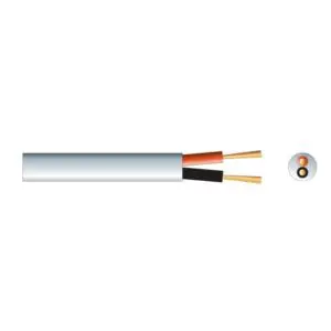 Mercury Heavy Duty Double Insulated 100V Line Speaker Cable 2 x 1.15mm² White – 100m