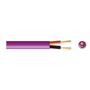 Mercury Hi-Flex Double Insulated Low Smoke Speaker Cable 2 x 24 AWG Purple – 100m