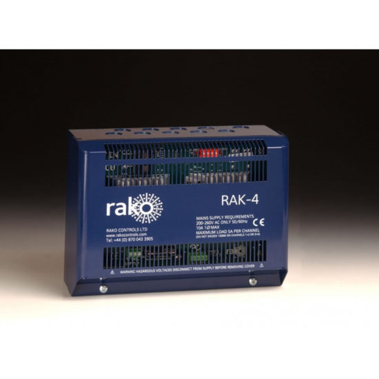 Rako RAK-4L 4 x 5A Channel Dimming Rack Leading Edge