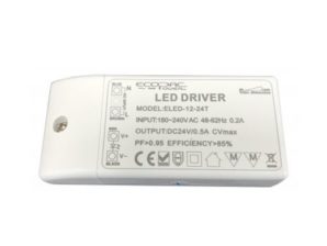 12V 12W / Mains Triac Dimmable Ecopac ELED-12-12T Constant Voltage LED Driver