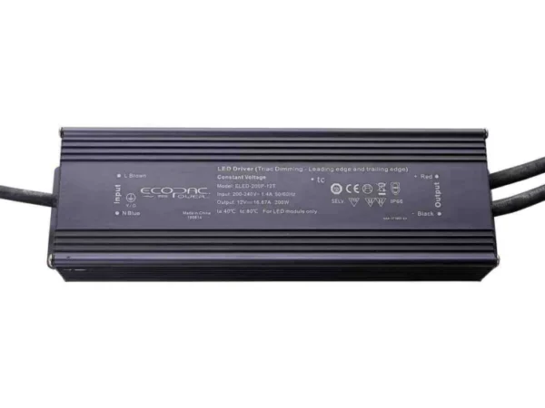 Ecopac ELED-200P-T 200W Mains Trailing Edge Triac-Dimmable CV LED Drivers